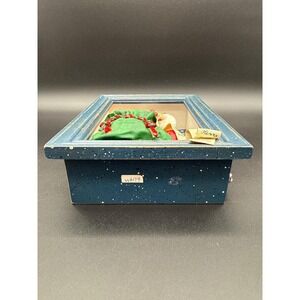 Wall Decor | Vintage Shadow Box Music Box Patriotic Santa Clause Plays ...